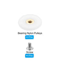 Freakin Smooth 26Mm 1 Inch Shower Door Rollers 4 Pack For Sliding Glass Bathroom Doors White Nylon Bearing Pulleys and screws.