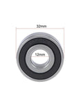 Sick 3201-2RS Angular Contact Ball Bearings 3 Piece Chrome Steel Double Sealed Low Noise Heavy Duty ABEC P0, 32mm OD, 12mm ID.