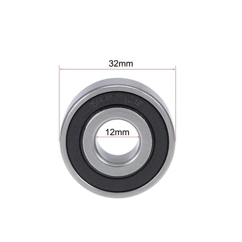 Sick 3201-2RS Angular Contact Ball Bearings 3 Piece Chrome Steel Double Sealed Low Noise Heavy Duty ABEC P0, 32mm OD, 12mm ID.