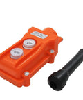 Orange rainproof up down switch control station for cranes and hoists pendant push button switch momentary weatherproof system