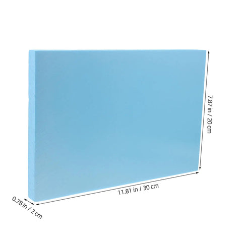 Cuttable, High-Density Polyurethane Foam Sheets, 11.81x7.87 in, thick blue padding for toolbox inserts and protective gear.