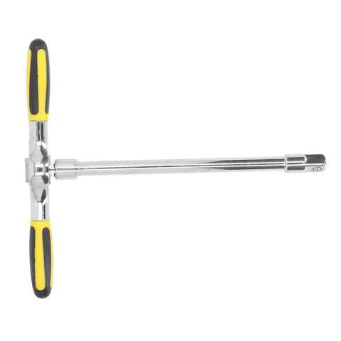 Go-To T Handle Ratchet Wrench And Quick Release Socket Kit With Built In Magnet And Comfort Grip for auto repair, featuring T-handle design.