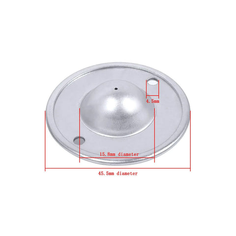 5/8 Inch Roller Ball Transfer Bearing Caster With 2 Hole Flange Mount, 360 Degree Rotation Ball Transfer Unit, carbon steel, top view