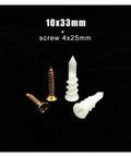 100 Pack Self Drilling Drywall Anchors Kit With Tapping Screws For Plastic Nylon Gypsum Hollow Walls 13x42mm Tool Free Mounting