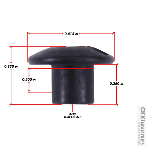 Eight Thirty Two Slotted Studs Black Oxide Finish Truss Head Hardware Quarter Inch Long For Kydex Holster Crafting tactical rig dimensions.