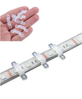 100 Pack LED Strip Light Mounting Brackets and Clips with Holders and 200 Screws, 12mm wide IP67 IP68 Waterproof Tape