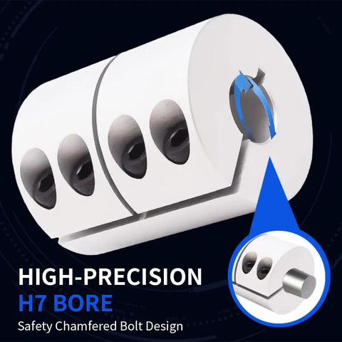 Beefy 16mm To 16mm Rigid Clamp On Shaft Coupling 32mm Diameter 45mm Length Aluminum Motor Shaft Connector for precision use