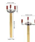 Dead Nuts Smoke Transducer Removal Tool For Ladder Free Sensor Disassembly And Ceiling Height Fire Alarm Building Maintenance With Heavy Duty Aluminum Claw Head, gold aluminum tool with red grips.