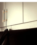 Polished Brass Cabinet Pulls 5 Pack With 5 Inch Hole Center For Kitchen Cabinets And Dresser Drawers Bright Gold Hardware installed