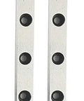Level Up Your Build Game With These Top Shelf MGN9 120mm Linear Guide Rails, showing two silver metal guide rails with holes.