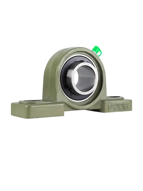Rock Solid Stainless Steel Mounted Pillow Block Bearing UCP326 With Precision Deep Groove Ball Build, green casing, robust design.