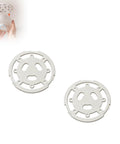 Universal Mounting Plate Compatible With Smoke Detector Replacement Fits Standard Electrical Boxes With 8-32 Screws Rock-Solid Swappable Construction For Quick-N-Easy DIY Job And Dead-On Fit With Zero Headaches For XP0A-MR, two white plastic bases.
