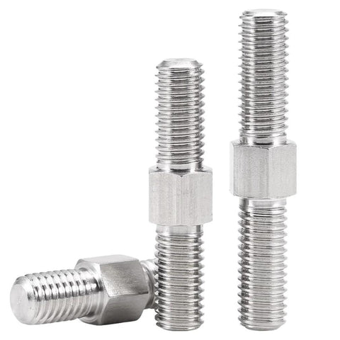 M5x90 304 stainless steel hex-headed double-ended studs, 3 pieces, with right- and left-hand threads