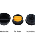 Two Pack Air Compressor Silencer Filter with durable plastic shell and sound-absorbing filter element for noise reduction