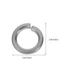 Close-up of a stainless steel spring washer from Stainless Steel Spring Washer Kit 200 Pcs For Screws And Bolts Pro Grade Lightweight