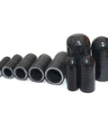 Universal Three-Eighths Inch High Temperature 3-Ply Silicone Hose Cap End Plug for turbo bypass, front view.
