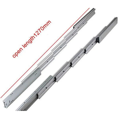 Folding Table Guide Rail Hinge System With Aluminum Telescopic Slide For Cabinets open to 1270mm