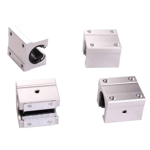 4pcs Linear Bearing Slides SBR10UU To SBR25UU 10 To 25mm Length For CNC Parts And 3D Printer Parts Precision Machine Tools High Precision Linear Guides, silver metal blocks