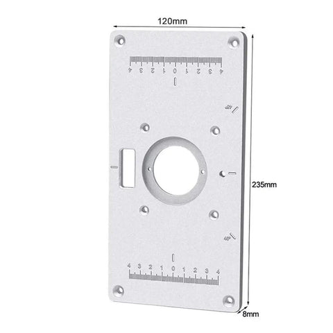 Pro Level Woodworking Router Table Insert Plate With Quick Flip Panel and Heavy Duty Drill Chuck Trim Tool Kit dimensions 120mm x 235mm.