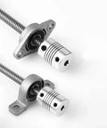 Upgrade Your 3D Printer With This Heavy Duty T8 Lead Screw Vertical Horizontal Kit Featuring 8mm Diameter And 2mm Pitch Available In Multiple Lengths Perfect For CNC Machines And Stepper Motors For Smooth And Precise Printing Every Single Time. T8 lead screw kit with bearings and couplers for 3D printer CNC