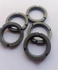 High Temperature Resistant Silicon Carbide Rotary Joint Sealing Ring set, heavy duty ceramic seals in a circular shape for industrial use.