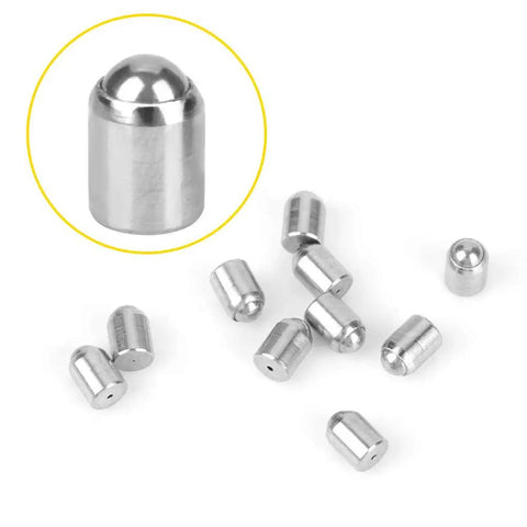 Rock Solid 304 Stainless Steel Pin Plungers For Cabinet Doors And Drawers Precision Machined in a pack of 20, showcasing smooth design.
