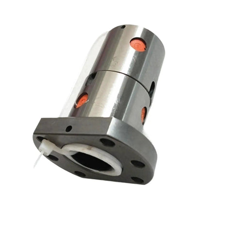 Built Dang Tough C7 Grade 16mm Ball Screw With Double Flange Nut Right Hand Thread 5mm Pitch smooth metal coupling detail