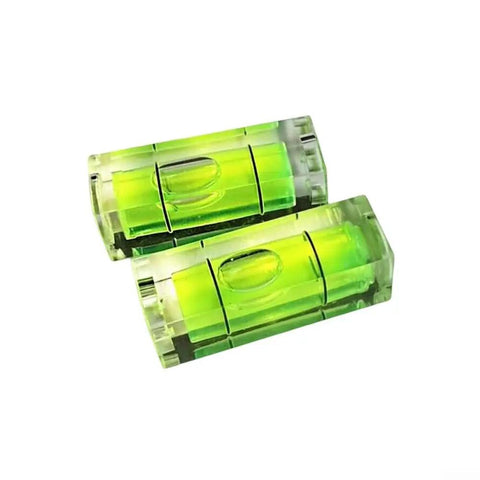2Pack Square for spirit Level Horizontal Bubble 29x10x10mm(Blue) in green acrylic for precise measurements in home projects.