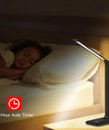 Go-To Multifunctional LED Desk Lamp With USB Charging Port illuminating bedside with auto timer, gentle eye-care light for resting child
