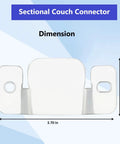 Solid Metal Sectional Couch Connectors To Keep Sections From Sliding Apart with measurement dimensions 3.70 inches by 1.80 inches.