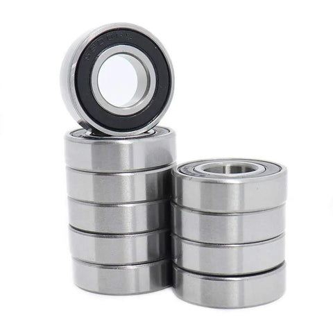 6900RS Deep Groove Ball Bearing 10 Pack Double Rubber Sealed 10X22X6MM Premium Chrome Steel displayed in stacked arrangement.