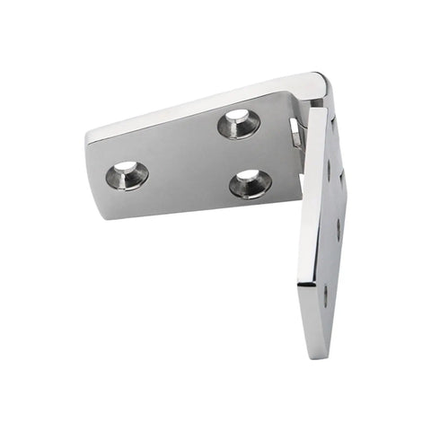 Heavy Duty Ball Bearing Door Hinges Stainless Steel Mirror Polish Cast Straps with six holes for secure installation 107X38mm