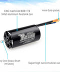 Top Shelf 4074 Brushless Motor Paired With Water Cooling Jacket For Remote Boats High Torque Heavy Duty Billet Aluminum Build with gold-plated plug.