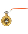 Heavy Duty Brass Ball Valve DN40 for Kickin Up Water Oil And Gas Flow Pro Grade Plumbing Fitting with orange lever.
