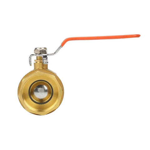 Heavy Duty Brass Ball Valve DN40 for Kickin Up Water Oil And Gas Flow Pro Grade Plumbing Fitting with orange lever.