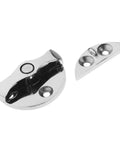 Premium Heavy Duty 316 Marine Grade Stainless Steel Twist Lock Round Catch Latch for Boat Doors Hatches and Tackle Boxes, chrome finish.