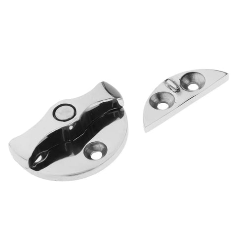 Premium Heavy Duty 316 Marine Grade Stainless Steel Twist Lock Round Catch Latch for Boat Doors Hatches and Tackle Boxes, chrome finish.