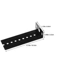 Rock Solid Under Desk Keyboard Drawer Slide Bracket featuring 4.13in length, 1.73in height, black steel material for secure fit.