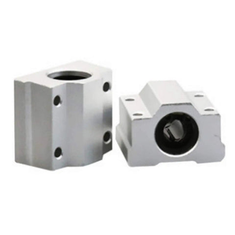 Five Pcs Linear Motion Bearing Slides SCS8UU Set For CNC Parts, 3D Printer Parts, And Precision Machine Tools, Smooth Low Friction Linear Guides For Tight Tolerances And Reliable Rock Solid Performance. SCS8UU bearing blocks shown