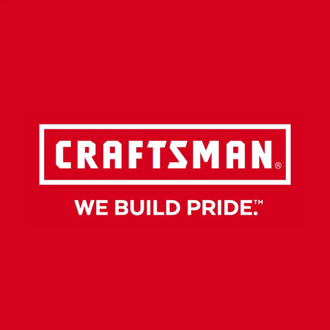 Red background with CRAFTSMAN logo and slogan "We Build Pride."