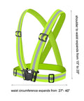 High Visibility Reflective Safety Vest 2 Pack For Night Runs And After Dark Adventures with adjustable fit and reflective strips