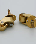 Hella Smooth 360 Swivel Brass Caster Wheels With Slick Vintage Style Built Tough For Heavy Duty Furniture Rollers Simple Bolt Attach Design Handles Two Hundred Kilos Like A Total Champ Daily, showcasing golden brass design.