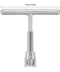 Reliable Heavy Duty Paintless Dent Puller Kit For Auto Hoods And Trunk Lids T-bar handle, chrome finish, 11cm size.