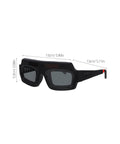 Auto Darkening Welding Safety Glasses PC Wraparound Sweet Clarity Hard To Beat At The Big Box Store side view with dimensions 15cm x 13cm x 5.3cm.