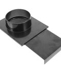 Abaodam Heavy Duty Plastic Vacuum Blast Gate 100Mm Valve with sliding gate, black polymer, for dust collection systems.