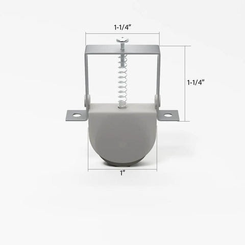 Heavy Duty Patio Screen Door Roller Assembly With One Inch Nylon Wheel built tough, featuring a 1-inch nylon wheel and metal frame.