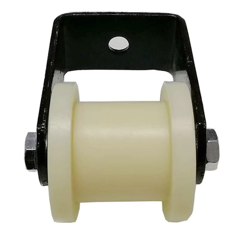 Heavy Duty Nylon H Type Pulley With Double Steel Bearings And Square Groove Track Wheel For Synchronous Belt Drives, front view.