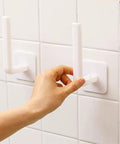 Damage Free Self Adhesive Hooks For Hats And Gear, Fly Portable Closet Door Hanger setup on wall, easy installation.
