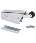 Spring Action Door Closer With Quiet Rubber Roller Heavy Duty Closure For Walk In Doors Fast Full Close Even With Gaskets And Air Pressure Direct Force Momentum Boost Easy Snap On Concealed Mounting Plate