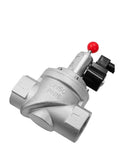 Gas Emergency Cut Off Solenoid Valve With Linkage For Industrial And Commercial Use DN25 DN32 DN40 DN50 Thread 0.1 MPa Rated Heavy Duty Pro Grade Electric Valve For Safe Gas Shutoff And Quick System Integration, DN50 threaded metal body